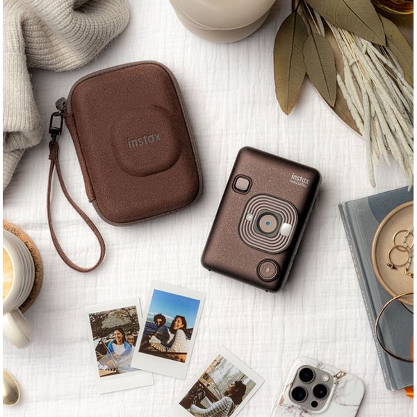 Fuji Instax Mini LiPlay Hybrid Instant Camera Deep Bronze
