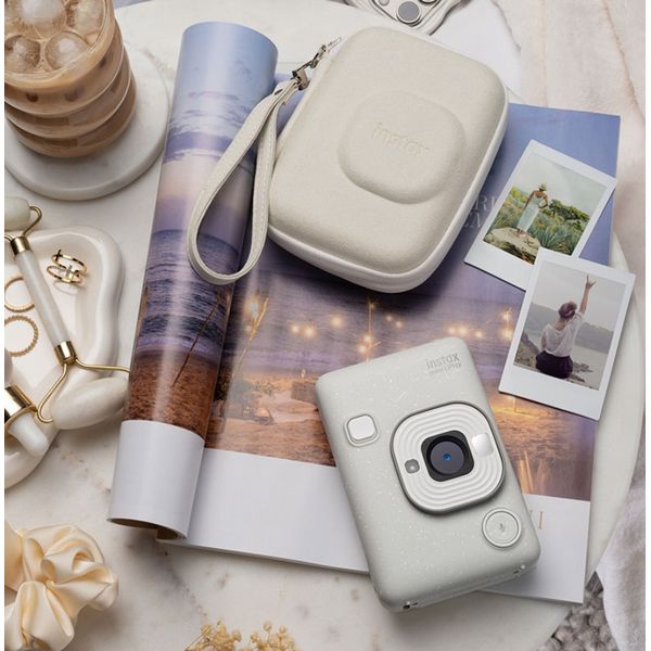 Fuji Instax Mini LiPlay Hybrid Instant Camera Misty White