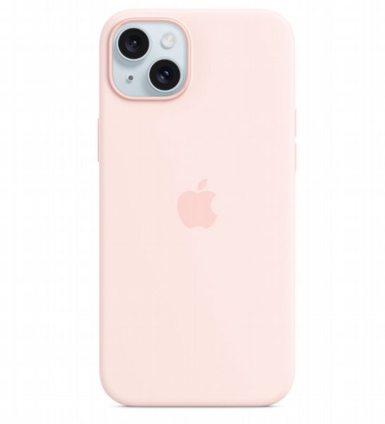 Apple Case for iPhone 15 Plus Silicone with MagSafe - Light Pink (New)