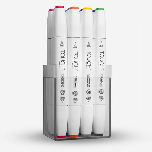 ShinHan : Touch Twin 12 Brush Marker Pen Set : Main Colors